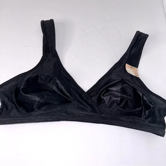 Vintage GELMART Style 2948 Black Wirefree Sheer Nylon Unlined Bralette Bra NWT - Picture 12 of 17